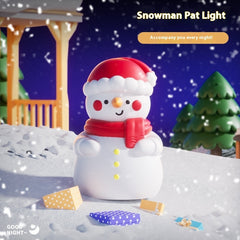 Snowman Night Light Christmas Bedroom Bedside Silicone Night Lamp Sleeping Light
