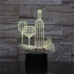 Creative three-dimensional led colorful table lamp retro home decoration