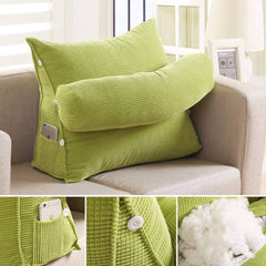 Triangle Sofa Cushion Back Pillow Bed Backrest Office Chair
