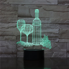 Creative three-dimensional led colorful table lamp retro home decoration