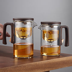 Small Waist One-click Magnetic Filter Glass Teapot