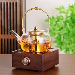 Copper Handles Steel Leakage Borosilicate Household Filter Glass Teapot
