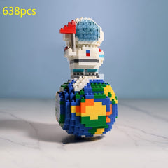Mini Micro Rocket Building Blocks Space Moon Satellite Astronaut Diamond Bricks Constructor Toys For Children Gifts